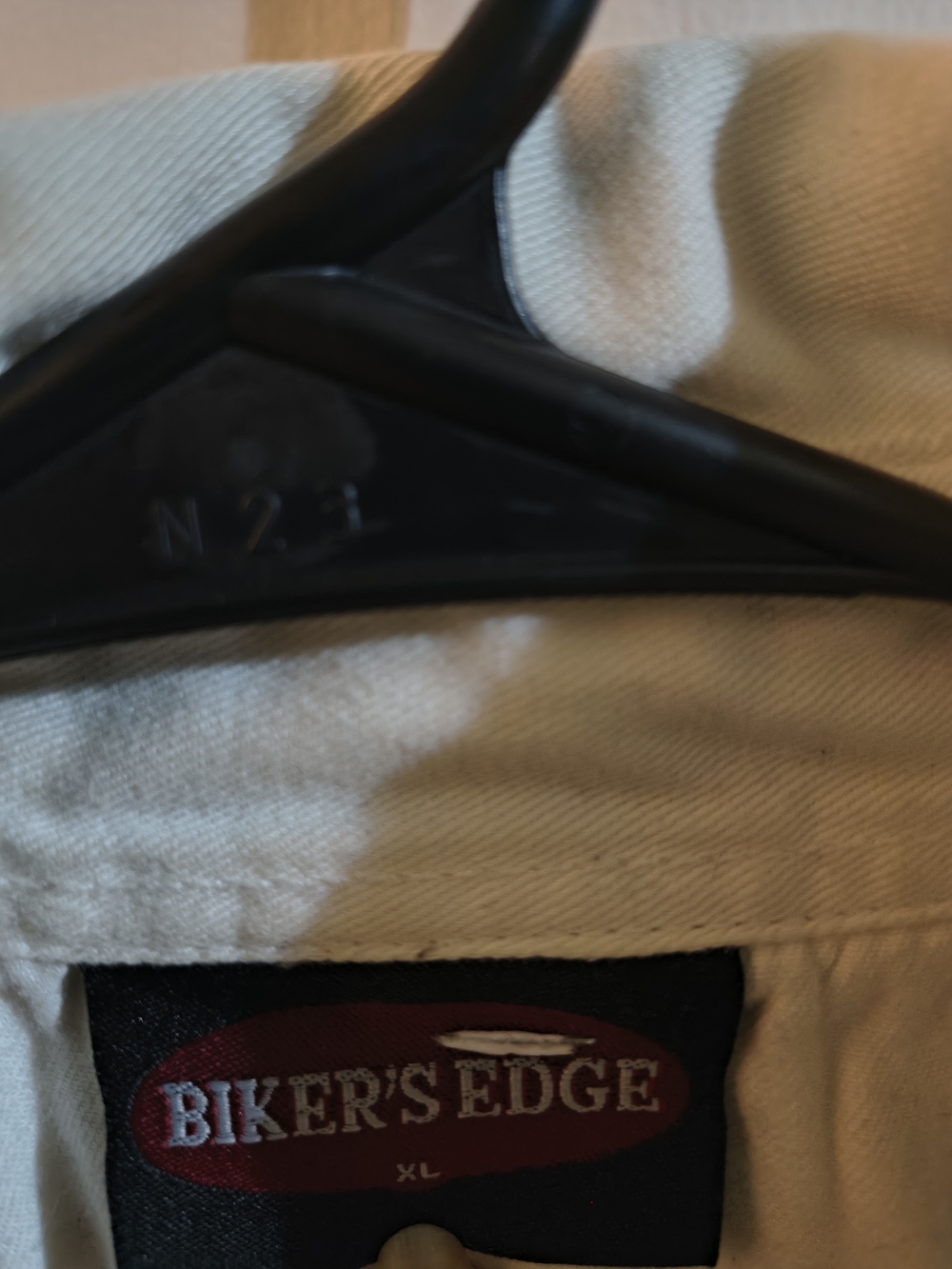 Harley-Davidson White Denim Sleeveless Button-Up Work Shirt - Picture 5 of 9